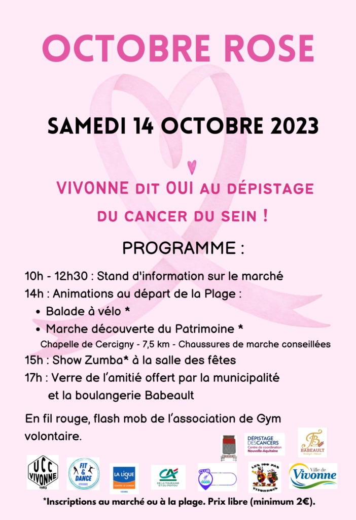 Octobre Rose UCC Vivonne UCCV