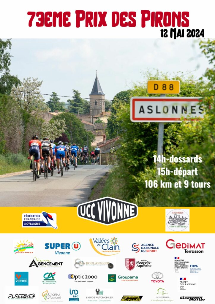 Course cycliste 73ème Prix des Pirons 2024 UCC Vivonne UCCV